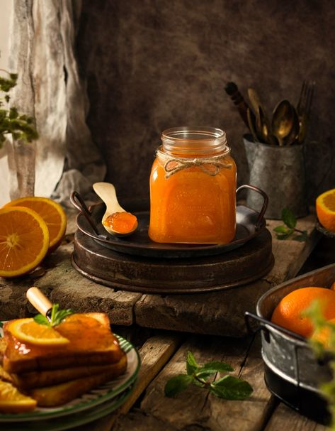 Food Photography Composition, Orange Jam, Bon Weekend, Homemade Jam, Filling Recipes, Food Decoration, Marmalade, Creative Food, Chutney