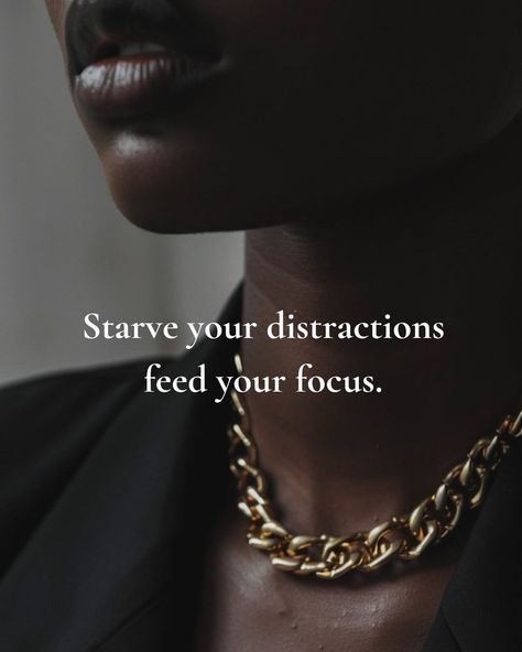 For anyone who needs to hear this 🫶🏾 In a world full of distractions it can be difficult to stay focused. Distraction is the enemy of vision💡 Allow yourself grace and space 🧘🏾‍♀️, take time to reassess and refocus your energy💫 Drop a 🙌🏽 if this resonates with you today Follow @think.build.wealth ➡️ for your daily dose of motivational mindset inspo. #money #business woman #lifegoals #motivation #success #thatgirl #mindset #femaleinspiration SEO| Success, successful, motivation, minds... Successful Working Women, Motivation About Success, Black Woman Success Aesthetic, Woman Business Ideas, Powerful Success Quotes, Successful Quotes Women, Inspiring Quotes Women, Success Images Pictures, Motivational Quotes For Business Success