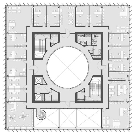 NTU Cosmology Hall | KRIS YAO | ARTECH   #Atrium #Concrete #Glass #KRISYAO|ARTECH #KyleYu #ShawnLiu #Steel #Taipei #Taiwan Workshop Floor Plan, Atrium Hotel, Children Hospital Design, City Hall Architecture, Atrium Design, Urban Design Diagram, Unique Bedroom Design, Workshop Plans, Timber Architecture