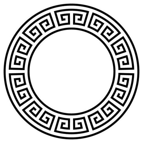 Greek Circle, Circle Tattoo Design, Tattoo Filler, Circle Tattoo, Circle Tattoos, Greek Mythology Tattoos, Geometric Pattern Art, Mythology Tattoos, Greek Tattoos