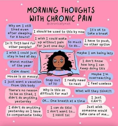 Illness Humor, Chronic Pain Awareness, Spoonie Life, Morning Thoughts, Chronic Migraines, Autoimmune Disorder, I Wake Up, Chronic Condition, Chronic Fatigue