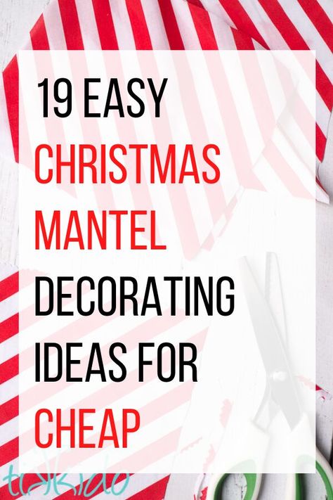 Diy Mantel Christmas Decor, Christmas Fireplace Mantle Garland Diy, Simple Christmas Mantel Decor, Diy Fireplace Christmas Decor, Easy Christmas Mantel Ideas, Simple Christmas Mantels, Mantle Christmas Decor Ideas Simple, Christmas Mantel Decorations Ideas, Xmas Mantel Ideas