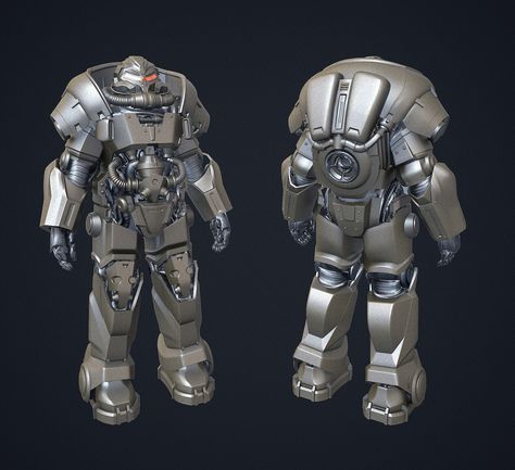 "HellCat Power Armor" by NewerMind 43 Power Armor Art, Power Armor Fallout, Fallout Power Armor, Fallout Rpg, Zombie Army, Fallout Concept Art, Power Armour, Fallout 76, Futuristic Armour