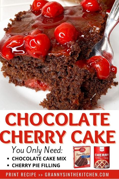 This moist chocolate cherry cake is packed with flavor from the cherries baked right into the batter! If you can make a box cake, you can make THIS cake! It’s so easy…it’s literally foolproof! Two extra steps (yep, that’s it!) take a simple chocolate box cake from ordinary to extraordinary! Chocolate Cherry Bundt Cake, Cake With Cherry Filling, Cherry Bundt Cake, Cherry Chocolate Cake, Bunt Cake Recipe, Cake With Cherry, Easy Bundt Cake Recipes, Fancy Chocolate, Bundt Recipes