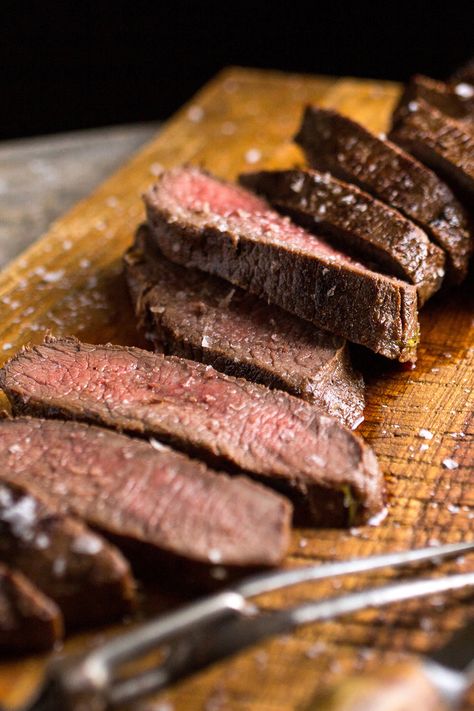 Marinated Venison, Petite Sirloin, Dales Seasoning, Deer Steak Recipes, Venison Marinade, Venison Steak Recipes, Venison Steaks, Cooking Venison Steaks, Deer Steak