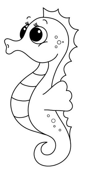 Seahorse Coloring Page Draw A Seahorse, Aquatic Animal, Sea Life Coloring Pages, Seahorses Drawings, Seahorse Drawings, Sea Horse Drawings, Coloring Ocean, Cute Drawings To Color, Fish Coloring