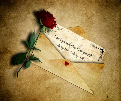 Red Rose Love Letter Beautiful Love Letters, Old Fashioned Love, Old Letters, My Funny Valentine, L Love You, Jolie Photo, Funny Valentine, Love Notes, Beautiful Love