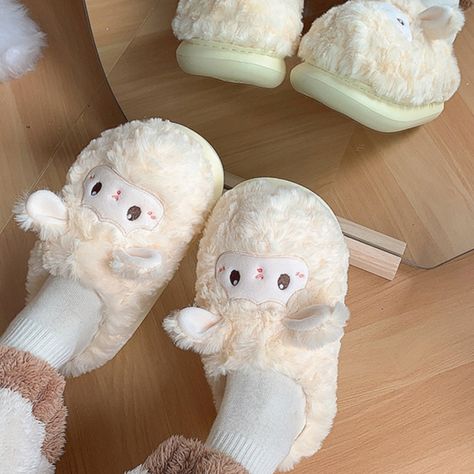 🐑 Fluffy Little Sheep Warm Slippers 🐑 Features: - Adorable slippers with a fluffy little sheep design. 🐑😍 - Made with soft and cozy materials for maximum warmth and comfort. 🌟🔥 - Plush lining to keep your feet snug and toasty during cold seasons. ❄️☁️ - Non-slip sole for added safety and stability on various surfaces. 👣🚫🤸‍♀️ - Available in a range of sizes to fit both kids and adults alike. 👧👨👶 Perfect for: - Keeping your feet warm and cozy during chilly winter days and nights. ❄️🌙💤 - Lounging around at home or during sleepovers with friends. 😌🏠💤 - Adding a touch of cuteness to your leisurewear or pajama outfits. 🌸🎀 - Gifting to loved ones who appreciate adorable and comfortable footwear. 🎁❤️🐑 Stuffed Animal Slippers, Pyjama Outfit, Gothic Punk Fashion, Sheep Design, Animal Slippers, Pajama Outfits, Comfortable Footwear, Harajuku Outfits, Soft Slippers