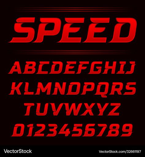 Racing Fonts Lettering, Fonts And Numbers, Red Race, Event Promo, Logo Banner, Type Inspiration, Diamond Logo, Type Setting, Letter Set