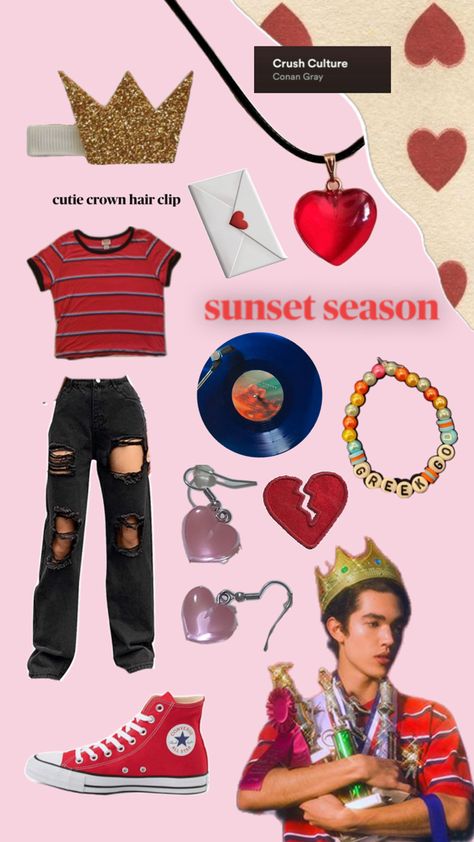 conan your outfit ideas Conan Gray Outfit, Sunset Season, Gray Outfit, Conan Gray Aesthetic, Concert Outfit Ideas, Concert Fashion, Gray Aesthetic, Concert Fits, Grey Outfit