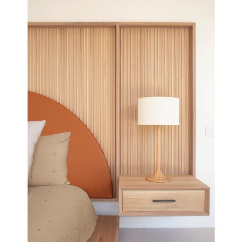 White Oak Floating Headboard and Nightstands by Angel City Woodshop | Wescover Beds & Accessories Floating Headboard, Oak Headboard, Oak Bed Frame, Oak Bedroom Furniture, Modern Bed Frame, Rubio Monocoat, Oak Beds, Oak Bedroom, Mid Century Modern Bedroom