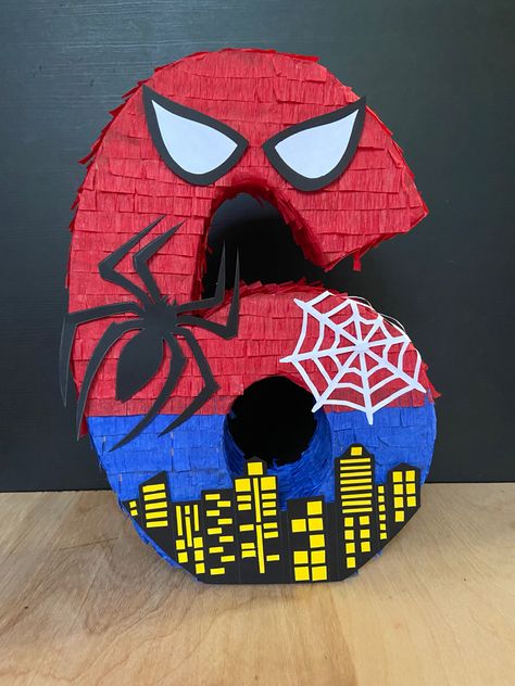 Birthday number standee,DIY 3d number 6,
Spideman theme number standee,6th Birthday,superhero theme number,superhero theme party ideas Diy Spider Man Pinata, Number 6 Spiderman Cake, Spiderman Theme Party Decoration Diy, Diy Spiderman Decorations Birthdays, Number Standee Diy, Spiderman Pinata Diy, Spiderman 6th Birthday Party, Spider Man Pinata, Number 6 Pinata