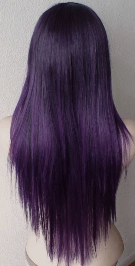 Dark Violet Hair Color Deep Purple, Purple Dye On Brown Hair, Cool Toned Purple Hair, Cool Purple Hair, Purple Hair Character, Mal Aesthetic, Purple And Red Hair, Midnight Purple Hair, Dark Purple Hair Dye