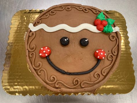 Gingerbread Cake Ideas, Winter Cookie Cake Ideas, Gingerbread Cake Decoration, Grinch Cookie Cake, Christmas Cookie Cake Decorating Ideas, Christmas Cookie Cake Ideas, Christmas Cookie Cakes, Christmas Cake Ideas Easy, Christmas Mini Cakes