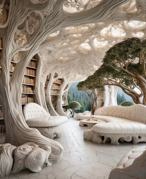 Elven Bedroom, Fantasy Rooms, Modern Villa Design, Cob House, Organic Architecture, Fantasy House, Dream House Rooms, Earthship, Fantasy Places