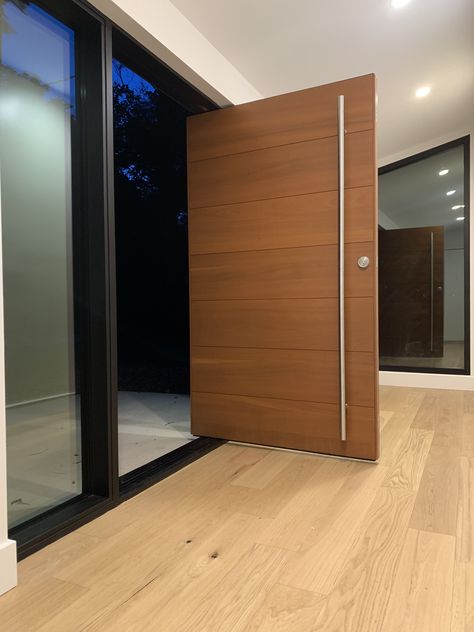 Cladding Door, House Entrance Doors, Steel Doors Exterior, New Home Build, Front Door Lighting, Main Doors, House Front Door Design, Modern Entrance Door, Contemporary Front Doors