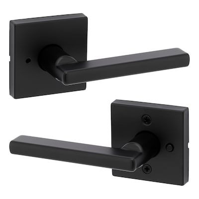 Matte Black Interior, Closet Door Handles, Door Handles And Locks, Hall Closet, Hardware Finishes, Door Latch, Closet Doors, Luxury Vinyl, Black Interior