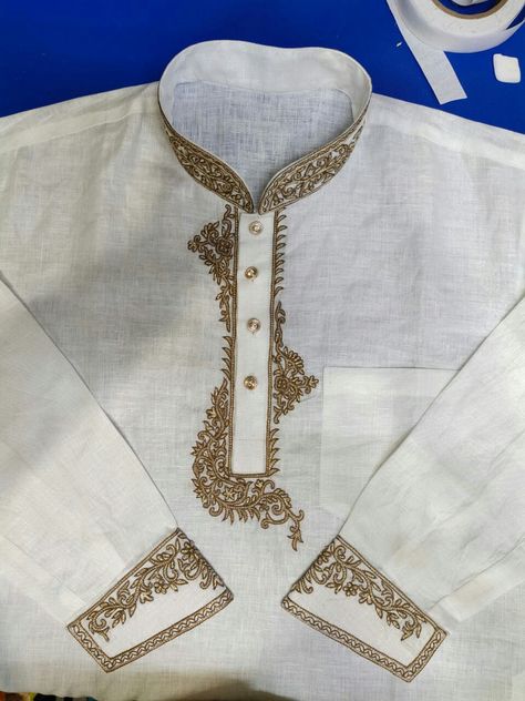 Kaify tailor lallapura varanasi 8299768908 Latest Kurta Designs, Kurta Embroidery, Wedding Kurta For Men, Kids Dress Boys, Mirror Work Blouse Design, Gents Kurta Design, Kurta For Men, Embroidery Fashion Detail, Gents Kurta