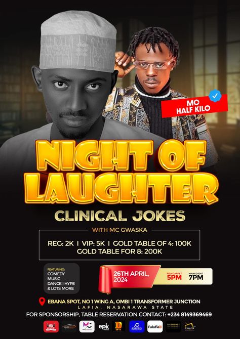 Lafiya Show Design, Comedy Show, Mad Men, Flyer Design, Music, Quick Saves, Design