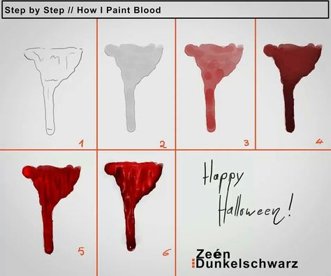 Blood Tutorial, Drawing Blood, Knife Drawing, Teaching Drawing, Digital Painting Techniques, Paint Brush Art, Blood Art, Digital Art Beginner, Eye Painting