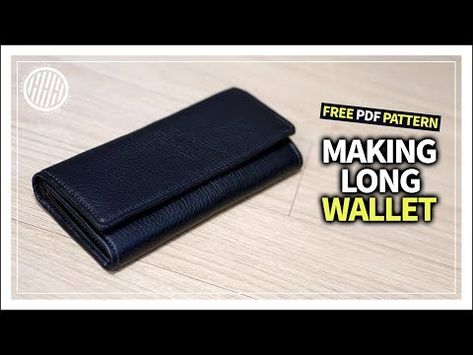 Hahns Atelier Wallet Pattern Free, Long Wallet Pattern, Purse Tutorial, Leather Crafting, How To Make Purses, Free Pdf Pattern, Craft Making, Wallets For Women Leather, Wallet Pattern