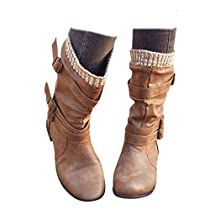 Check this out on Amazon Steampunk Boots Women, Winter Snow Boots Women, Steampunk Boots, Patchwork Boots, Western Shoes, Knight Boots, Womens Low Heels, Combat Style, Womens Waterproof Boots