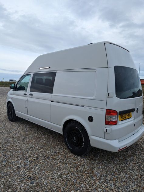 Stunning Fully Off Grid 3 berth high top transporter campervan by The Camper Way Conversions | Quirky Campers Vw Transporter Camper, Sat Nav, Hill Park, Volkswagen Transporter, Vw Transporter, Camper Conversion, Head Unit, Off The Grid, Water Tank