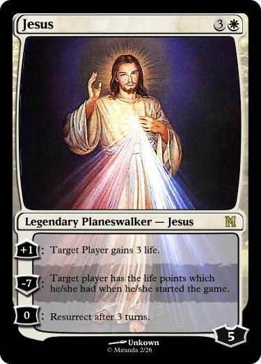 Jesus | por Mr. Miranda MTG Magic the gathering Custom card Mtg Memes Magic The Gathering, Funny Magic The Gathering Cards, Mtg Custom Cards, Custom Magic The Gathering Cards, Mtg Wallpaper, Mtg Fanart, David Core, Magic Memes, Magic The Gathering Art