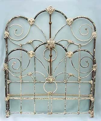 Iron Bed Headboard - Ideas on Foter Antique Iron Bed Frame, Cast Iron Bed Frame, Antique Iron Bed, Antique Bed Frame, Wrought Iron Headboard, Antique Iron Beds, Iron Headboard, Cast Iron Beds, Wrought Iron Beds