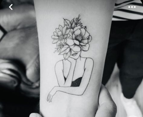 Tattoos Feminine, Love Tattoo Ideas, Flowers Silhouette, Minimal Tattoos, Self Love Tattoo, Silhouette Tattoos, Small Pretty Tattoos, Love Tattoo, Health Tattoo