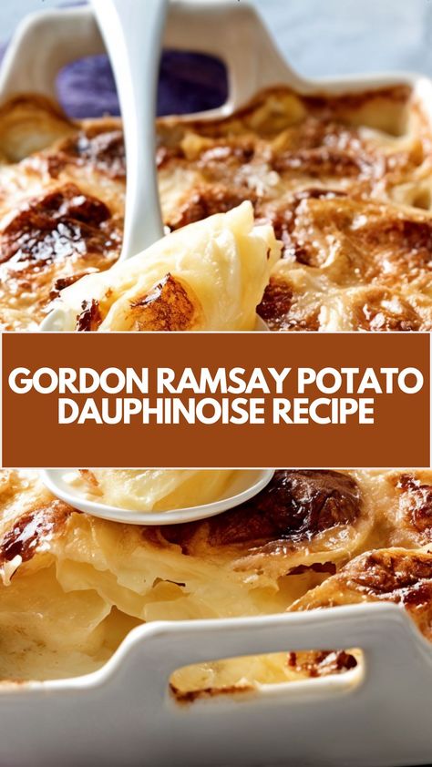 This delicious Potato Dauphinoise recipe, inspired by Gordon Ramsay, is the perfect comfort food! Creamy, rich, and simple to make, it’s ideal for a cozy meal or a special occasion. With layers of tender potatoes and melting Gruyère cheese, this dish is sure to impress. Plus, it’s easy to customize with ingredients you already have on hand! Gordon Ramsay Potatoes, Potato Dauphinoise Easy, Dauphinoise Potatoes Easy, Potatoes Dauphinoise Recipe, Potato Dauphinoise Recipe, Dauphinoise Potatoes Recipes, Gordon Ramsay Home Cooking, Potato Dauphinoise, Gordon Ramsay Dishes