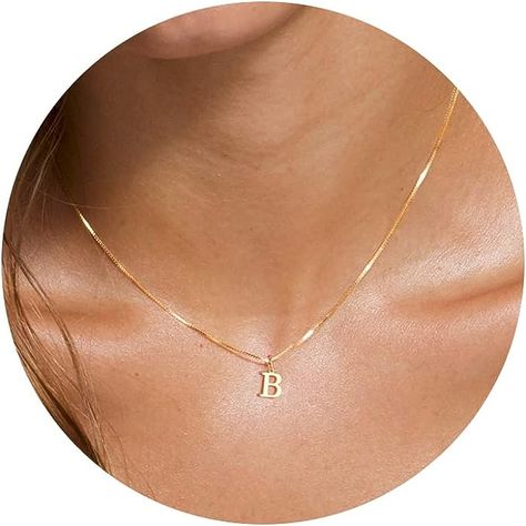 Gold Initial Necklaces, Necklace Gold Jewelry, Silver Ankle Bracelet, Dainty Initial Necklace, Name Necklace Gold, Pendant Choker Necklace, Initial Necklaces, Necklace Trendy, Gold Letter Necklace