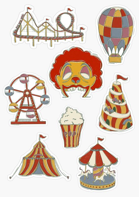 Circus Stickers, Vintage Carnival, Journal Stickers, Circus, Independent Artist, Carnival, Phone Cases, Holiday Decor, T Shirts