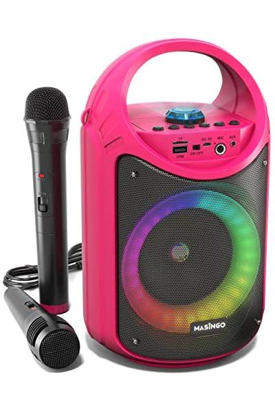 Best Karaoke Machine, Grandchildren Gift Ideas, Led Party Lights, Karaoke Speaker, Led Party, Karaoke System, Karaoke Microphone, Karaoke Machine, Carpool Karaoke