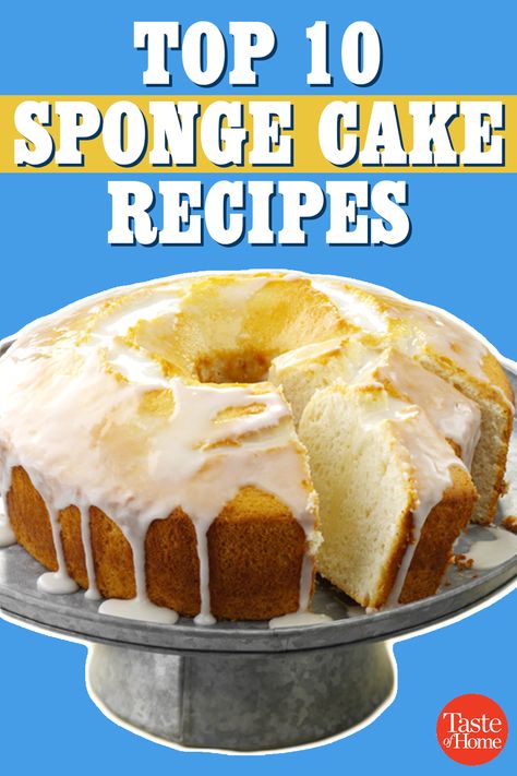 Different Types Of Cake Sponges, Sponge Cakes Easy, Mini Sponge Cake Recipes, English Sponge Cake Recipe, Spong Cakes Recipe, Moist Sponge Cake Recipe Easy, Sponge Cake Ideas, Recipe For Sponge Cake, Soft Sponge Cake Recipe