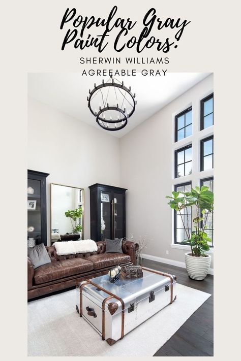 Popular Gray Paint Colors, Gray Paint Colors Sherwin Williams, Sherwin Williams Agreeable Gray, Paint Colors Sherwin Williams, Popular Grey Paint Colors, Gray Sherwin Williams, Gray Paint Colors, Agreeable Gray Sherwin Williams, Cedar House