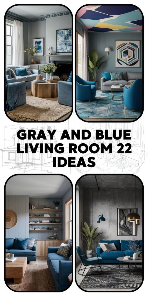 Blue Living Room Curtains, Gray And Blue Living Room, Blue Living Room Walls, Blue Curtains Living Room, Blue Living Room Ideas, Blue Walls Living Room, Living Room Decor Tips, Room Decor Tips, Blue Accent Walls