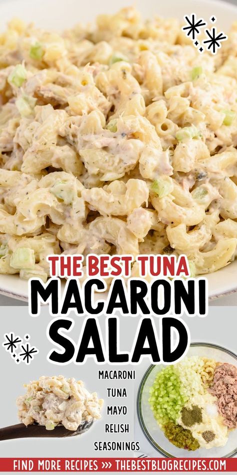 Tuna Macaroni Salad Tuna Macaroni Salad, Creamy Tuna Pasta, Easy Macaroni Salad, What Is Healthy Food, Best Macaroni Salad, Easy Macaroni, Tuna Salad Pasta, Pasta Side Dishes, Easy Pasta Salad Recipe