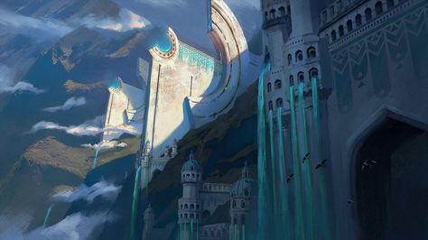 Lighthouse by tsonline.deviantart.com on @DeviantArt Concept Art Ideas, Marble City, Concept Art Character, Fantasy City, Fantasy Castle, Fantasy Setting, Fantasy Places, Fantasy Paintings, Fantasy Art Landscapes