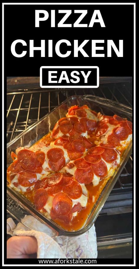 Low Carb Pepperoni Pizza Chicken Bake, Chicken Pepperoni Recipe, Pepperoni Pizza Chicken Bake, Pizza Chicken Recipes, Chicken And Pepperoni Recipes, Pizza Chicken Breast, Pepperoni Chicken Bake, Chicken And Mozzarella Recipes, Baked Chicken Parmesan No Breading