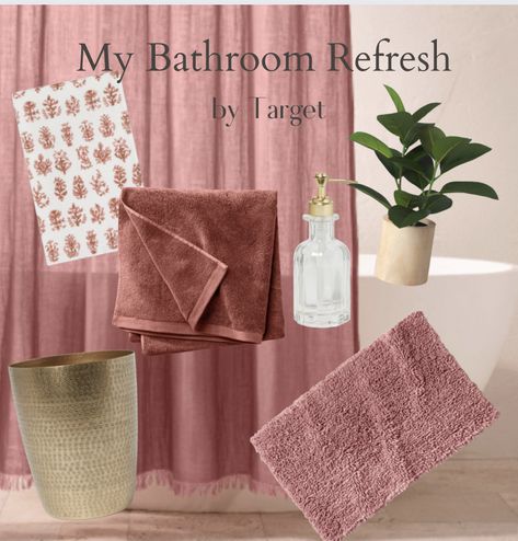 Pink bathroom update
Refresh 
Bath mat
Hand towels 
Faux plant
Trash bin
Soap dispenser 
Shower curtain
Mauve
Boho style


Follow my shop @clairecumbee on the @shop.LTK app to shop this post and get my exclusive app-only content!

#liketkit #LTKhome #LTKunder100 #LTKSeasonal
@shop.ltk
https://liketk.it/3EZBs Pink Bathroom Update, Mauve Bathroom, Shower Soap Dispenser, Pink Bathroom Decor, Pink Shower Curtains, Fresh Sheets, Wood Pots, Bathroom Refresh, Trash Bin