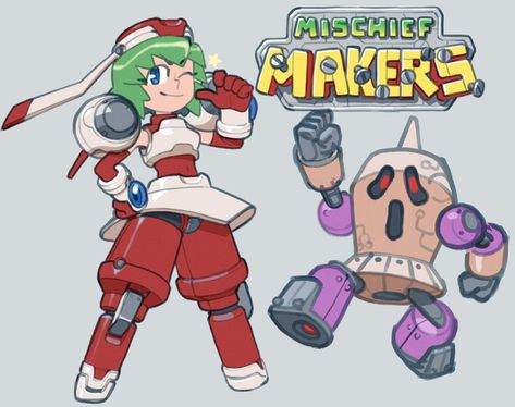 Animatronic Design, Mega Man Legends, Cartoon Reference, Mischief Makers, Vis Dev, Retro Gaming Art, Super Mario Art, Mario Art, Swag Art