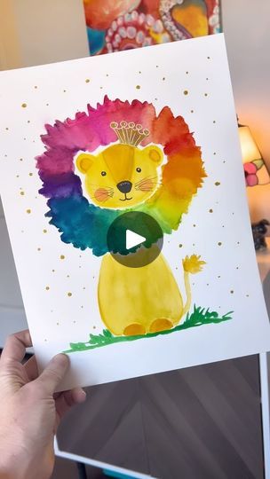 Easy Watercolor Animals Simple, Water Colour Painting For Kids, Andrea Nelson Art Watercolor, Watercolour Pen Art, Watercolor Paintings For Kids, Kids Watercolor Painting Ideas, Watercolor Animals Simple, Watercolour For Kids, Watercolor Art For Kids