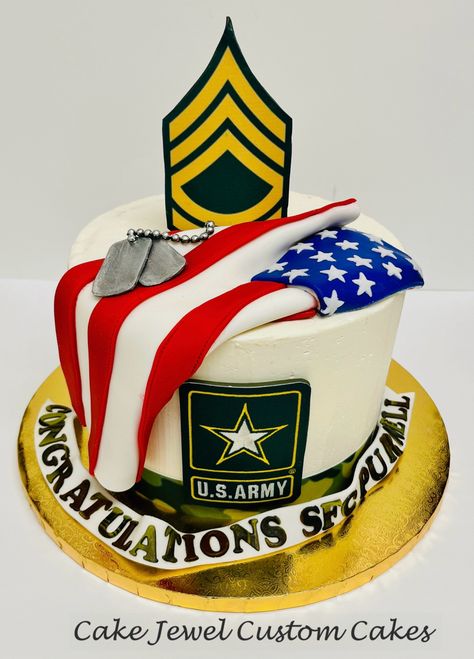 Veteran Birthday Cake, Army Grooms Cake, Army Promotion Party Ideas, Army Promotion Cake, Men Birthday Cake Ideas, Army Retirement Party Ideas, Army Retirement Cake, Army Themed Cake, Military Retirement Cake