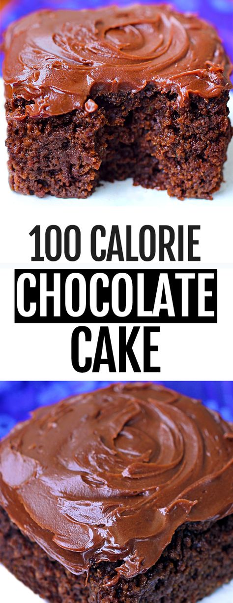 Healthy Chocolate Cake Recipe, Vegan Chocolate Cake Recipe, Low Cal Dessert, Healthy Chocolate Cake, Low Fat Desserts, Homemade Chocolate Bars, Cake Calories, Bolo Fit, 100 Calorie