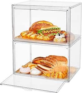 Bread Store, Bread Keeper, Bread Holder, Doughnut Muffins, Bakery Display Case, Pastry Display, Bread Container, How To Store Bread, Bakery Display