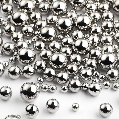 Amazon.com: 150 Pieces Vase Filler Faux Pearls Vase Makeup Beads No Hole Gloss Pearl Beads Mixed Sizes Round Pearls for Vase Home Party Wedding Decor, 8/14/20 mm (Silver) : Home & Kitchen Jade Wedding, Plastic Vase, Gel Beads, Silver Vase, Water Beads, Vase Fillers, Home Party, Vase Set, Pearl Wedding