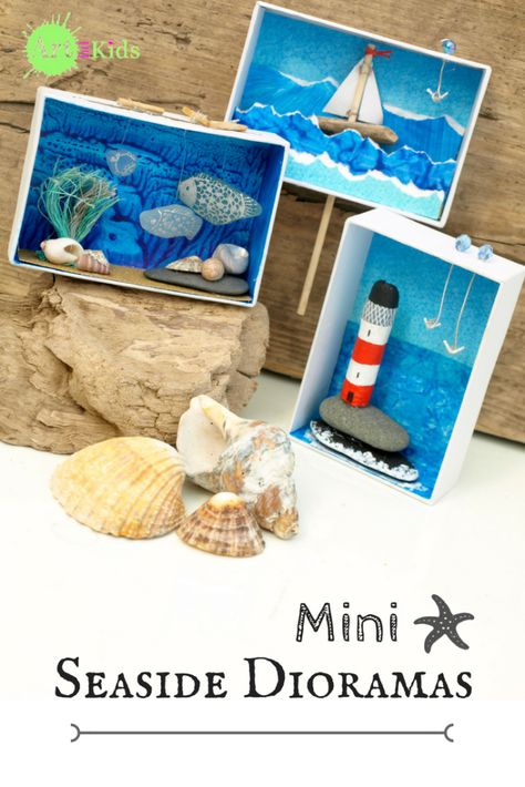 Ks2 Craft Ideas, Lighthouse Art For Kids, Seaside Crafts For Kids, Seaside Eyfs, Summer Art For Kids, Seaside Craft, Seaside Crafts, Diorama Art, Flotsam And Jetsam