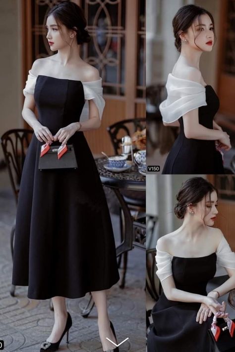 Iu In Black Dress, Elegant Long Sleeve Wedding Dresses, Simple Frock Design, Elegant Dresses Classy, Korean Fashion Dress, Stylish Dresses For Girls, Fashion Hacks Clothes, Glam Dresses, Custom Dresses