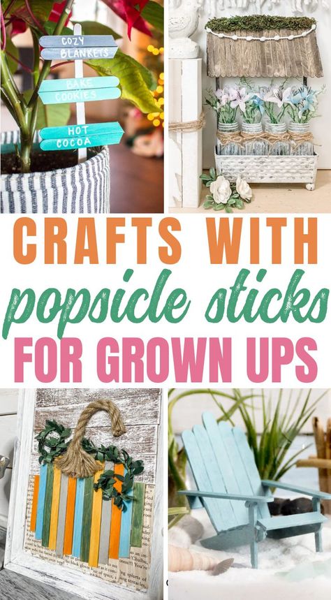 Wooden Skill Sticks Projects, Diy Popsicle Stick Crafts For Adults, Crafts For Popsicle Sticks, Lolly Stick Craft Ideas, Craft Stick Crafts For Adults, Diy Decor With Popsicle Sticks, Craft Sticks Ideas For Adults, Popsicle Stick Crafts To Sell, Crafts With Popsicle Sticks For Adults